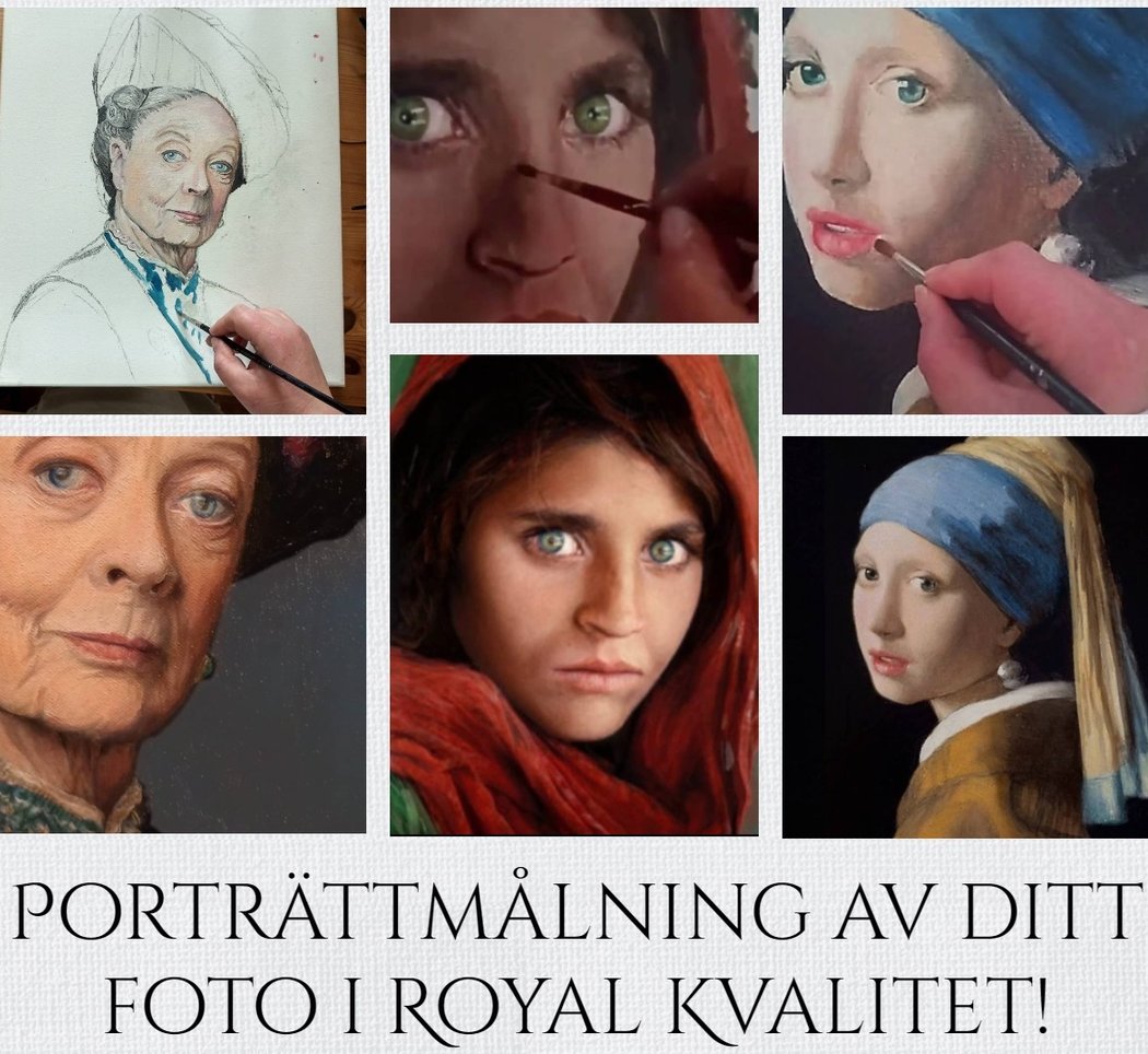 Porträttmålning Oljemålning Konstnär Porträttmålare Beställ porträtt i olja tavla köp oljemålning Svensk konstnär 