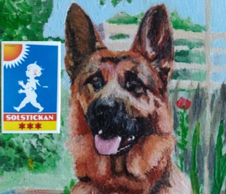 porträttmålning sverige påorträttmålare johanna haarlem oljemålning  hund djur